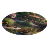 Eenden in de vijver snijplank (Hoek)