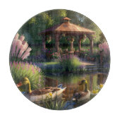 Eenden in de vijver snijplank (Voorkant)