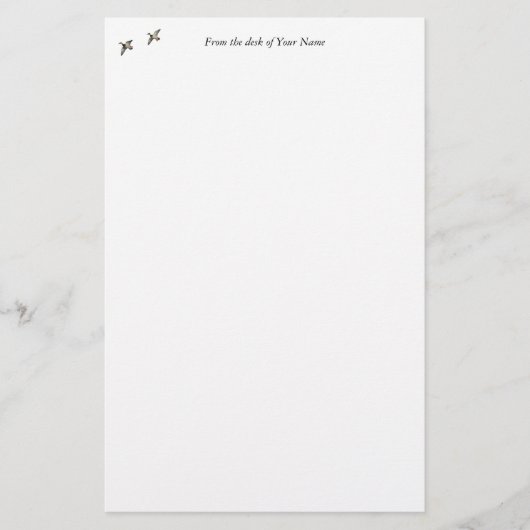 Eenden in de vliegtuigbanketbakkerij briefpapier (Voorkant)