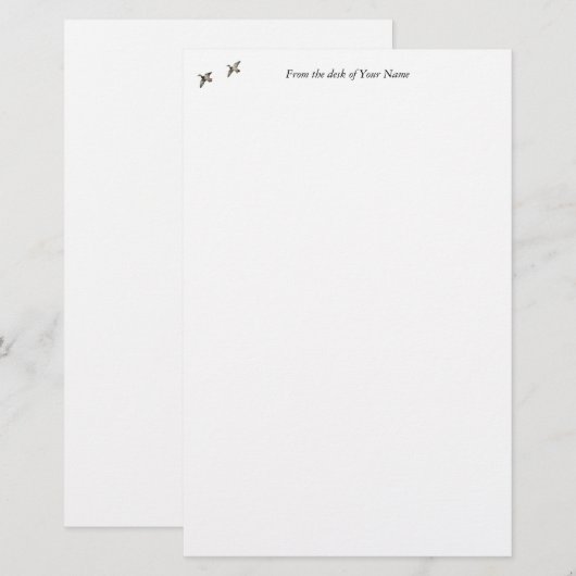 Eenden in de vliegtuigbanketbakkerij briefpapier (Voorkant / Achterkant)