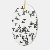 Eenden in de vlucht - Duck Hunting Art Keramisch Ornament (Links)