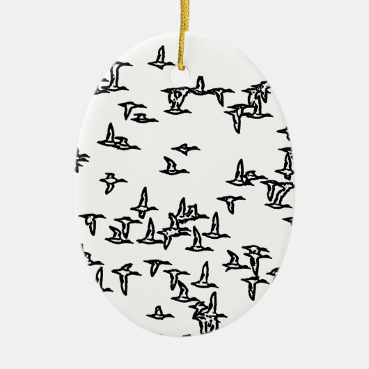Eenden in de vlucht - Duck Hunting Art Keramisch Ornament (Voorkant)