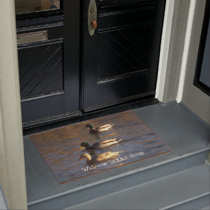 Eenden in de waterdoormat deurmat