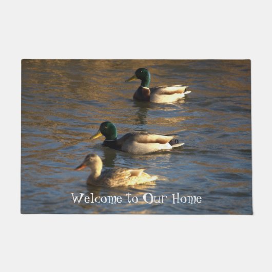 Eenden in de waterdoormat deurmat (Voorkant)