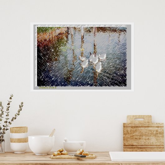 Eenden in Dock Poster (Keuken)