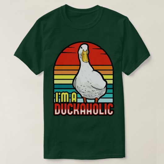 Eenden in een duckaholic t-shirt (Design voorkant)