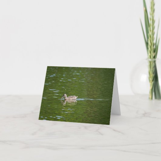 Eenden in een groen meer (2) bedankkaart (Voorkant)