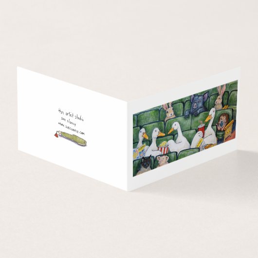 eenden in een rij gevouwen Kaart (Buitenkant)