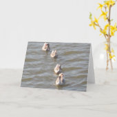 Eenden in een rij kaart (Gele Bloem)