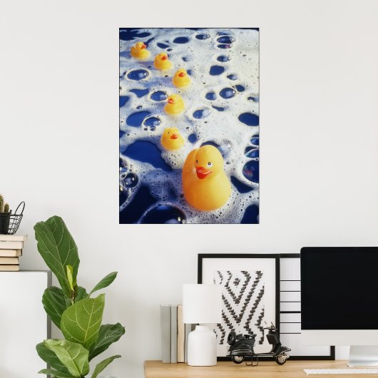 Eenden in een rij poster (Thuiskantoor)