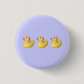 Eenden in een rij ronde button 3,2 cm (Voorkant)