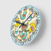 Eenden in een rij ronde klok (Hoek)