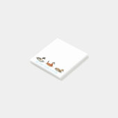 Eenden in een rij sticky notepad post-it® notes (Schuin)