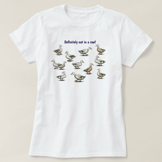 Eenden in een rij t-shirt (Design voorkant)
