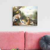Eenden in een rivierlandschap canvas afdruk (Insitu (Woonkamer))