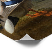 Eenden in een rivierlandschap poster (Hoek)