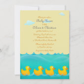 Eenden in een Row Baby shower Uitnodiging (Voorkant)