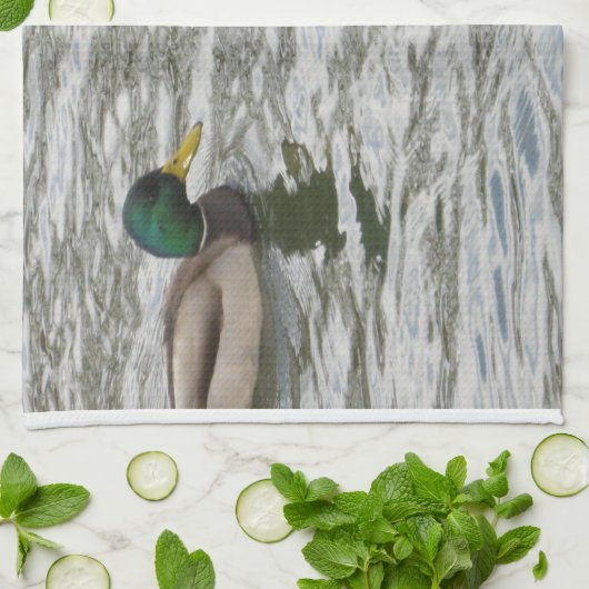 Eenden in een vijver theedoek (Gevouwen)