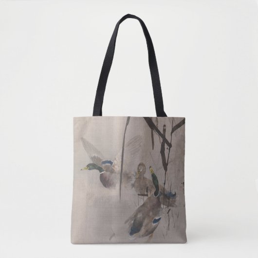Eenden in het riet door Watanabe Seitei Tote Bag (Voorkant)