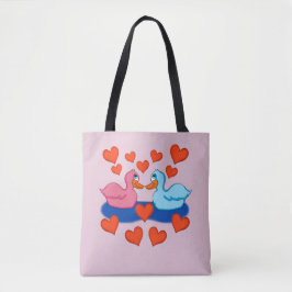 Eenden in Love Canvas tas