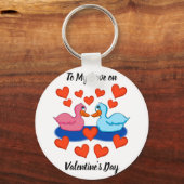 Eenden in Love Sleutelhanger (Voorkant)