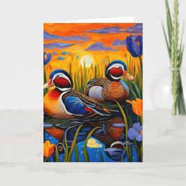 Eenden in riet kaart