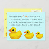 "Eenden in rij" Uitnodiging voor gepersonaliseerde (Voorkant / Achterkant)