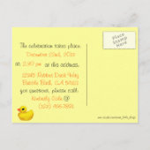 "Eenden in rij" Uitnodiging voor gepersonaliseerde (Achterkant)