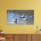eenden in water canvas afdruk (Insitu (Woonkamer))