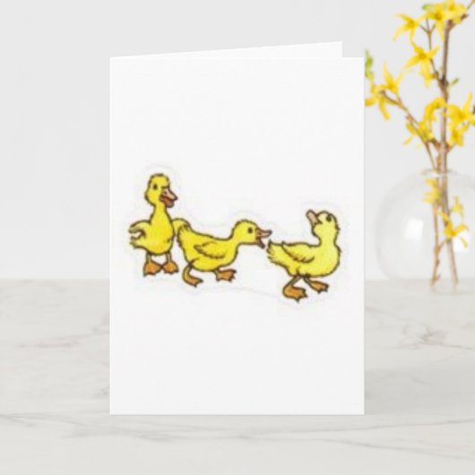 eenden kaart (Gele Bloem)