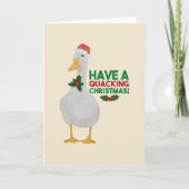 Eenden Kerst Pun: Prettig kerstfeest Kaart (Voorkant)