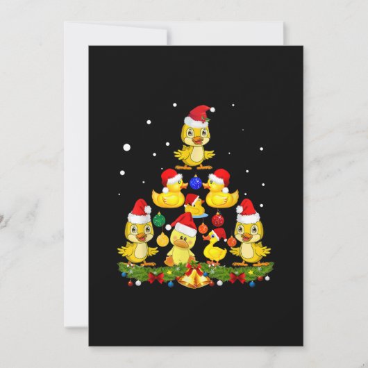 Eenden Kerstboom Kaart (Voorkant)