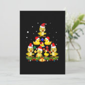 Eenden Kerstboom Kaart (Staand voorkant)