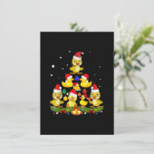 Eenden Kerstboom Kaart (Staand voorkant)