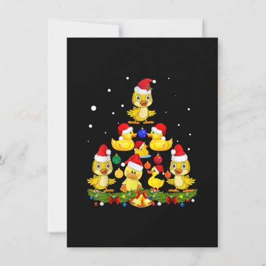 Eenden Kerstboom Kaart (Voorkant)