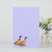 Eenden: Khaki Campbell Briefpapier (Staand voorkant)