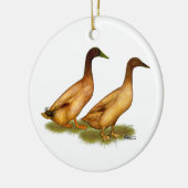 Eenden:  Khaki Campbell Keramisch Ornament (Links)