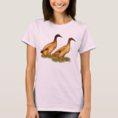 Eenden:  Khaki Campbell T-shirt (Voorkant)