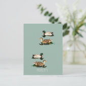 Eenden Mallards Eetbare Frosting Rondes Briefkaart (Staand voorkant)