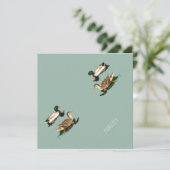 Eenden Mallards Eetbare Frosting Rondes Feestdagenkaart (Staand voorkant)