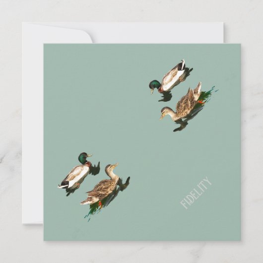 Eenden Mallards Eetbare Frosting Rondes Feestdagenkaart (Voorkant)
