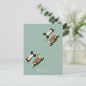 Eenden Mallards Eetbare Frosting Rondes Feestdagenkaart (Staand voorkant)