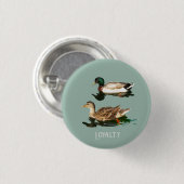 Eenden Mallards Eetbare Frosting Rondes Ronde Button 3,2 Cm (Voorkant /achterkant)