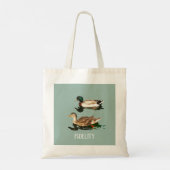 Eenden Mallards Eetbare Frosting Rondes Tote Bag (Achterkant)