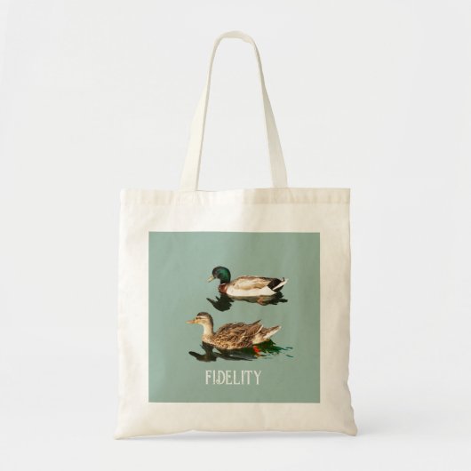 Eenden Mallards Eetbare Frosting Rondes Tote Bag (Voorkant)
