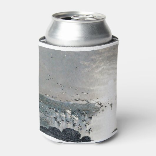 Eenden, Mallards en Zwans op het meer bij zonsonde Blikjeskoeler (Blikje Voorkant)