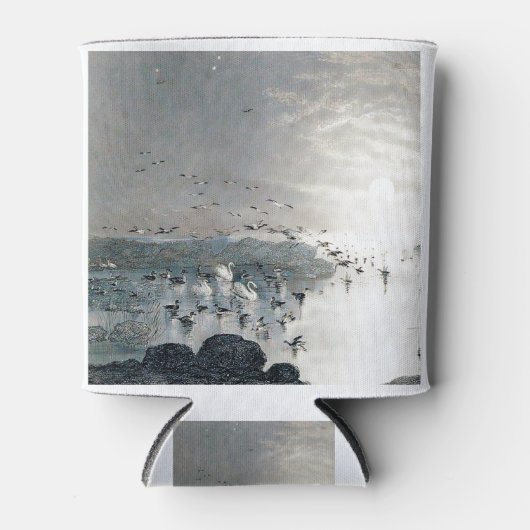 Eenden, Mallards en Zwans op het meer bij zonsonde Blikjeskoeler (Voorkant)