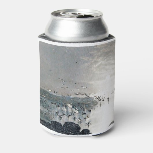 Eenden, Mallards en Zwans op het meer bij zonsonde Blikjeskoeler (Blikje Achterkant)