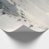 Eenden, Mallards en Zwans op het meer bij zonsonde Cadeaupapier (Hoek)