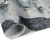 Eenden, Mallards en Zwans op het meer bij zonsonde Cadeaupapier (Rol Hoek)